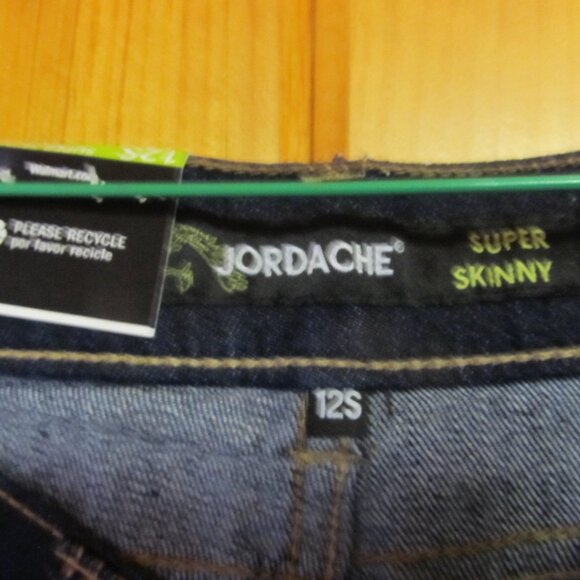 NWT Girls Sz 12 Jeans Blue Jean Pants Girls Sz 12s Super Skinny Slim Jeans - Picture 4 of 4